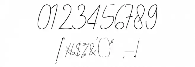 Almond signature Font OTHER CHARS