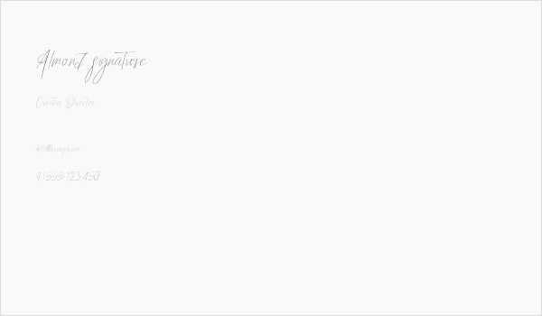 Almond signature Business Card