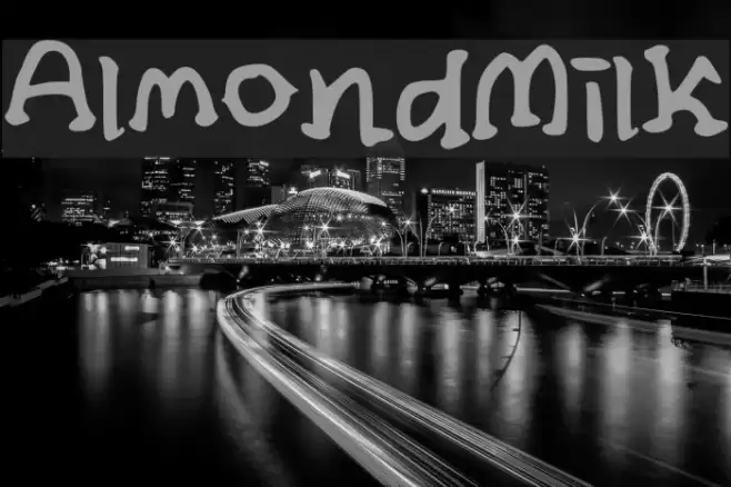 Almond_Milk Font examples