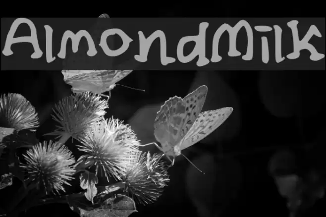 Almond_Milk Font examples