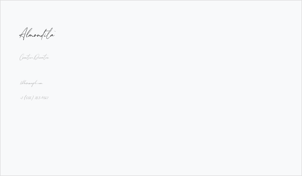 Almondita Business Card