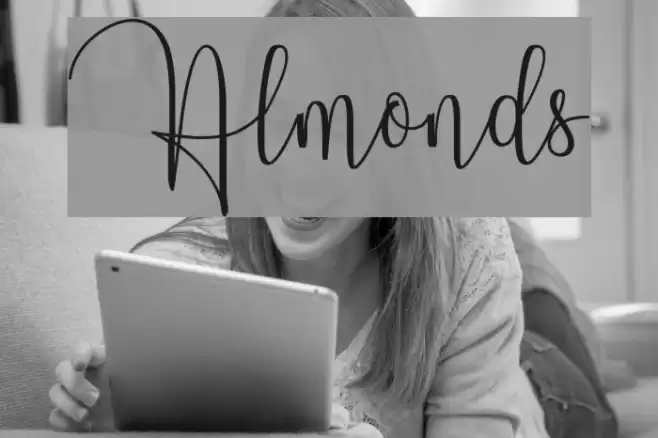 Almonds Font examples