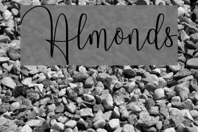 Almonds Font examples