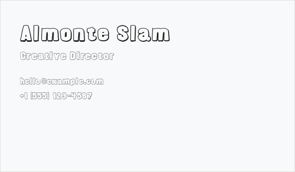 Almonte Slam Business Card