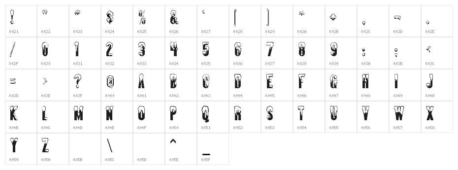 Almonte Snow Character Map