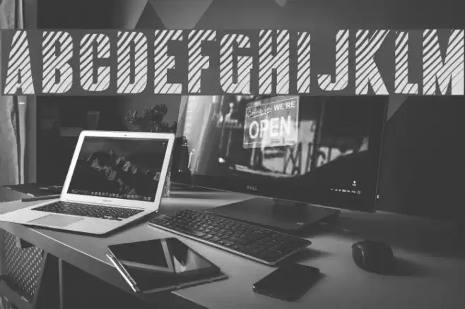 Almonte Woodgrain Font examples