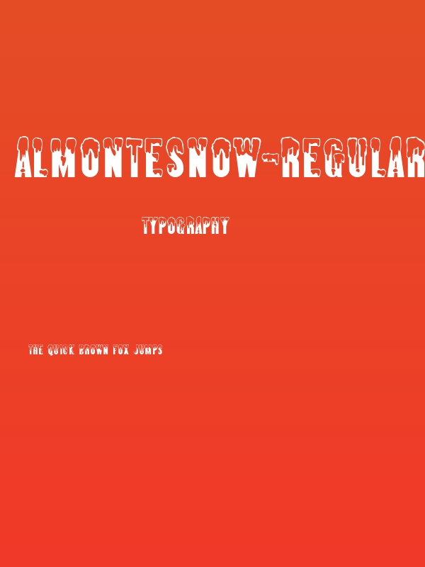 AlmonteSnow-Regular Poster