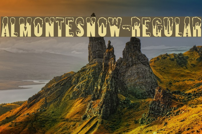 AlmonteSnow-Regular Font examples