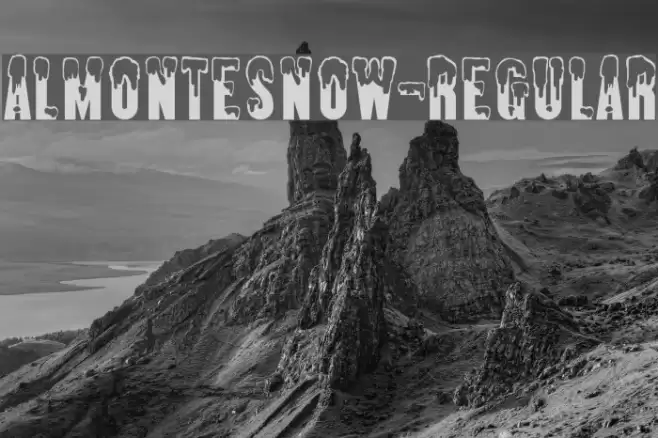AlmonteSnow-Regular Font examples