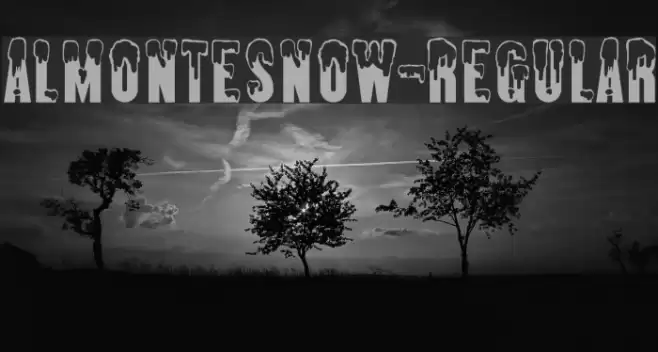 AlmonteSnow-Regular Font examples