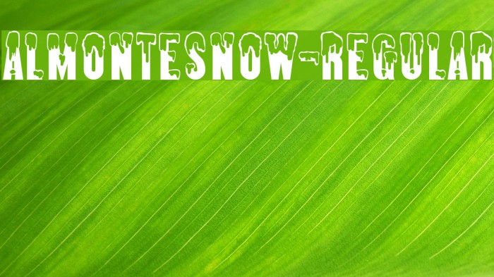 AlmonteSnow-Regular Font examples