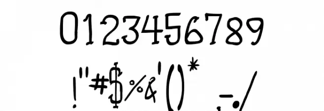 Almost Cartoon Font OTHER CHARS