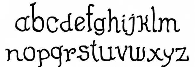 Almost Cartoon Schriftart Kleinbuchstaben