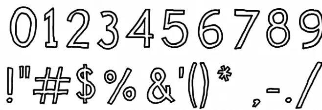 Almost Japanese Cartoon Font OTHER CHARS