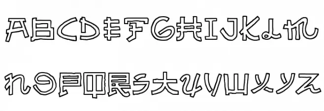 Almost Japanese Cartoon Polices MAJUSCULES