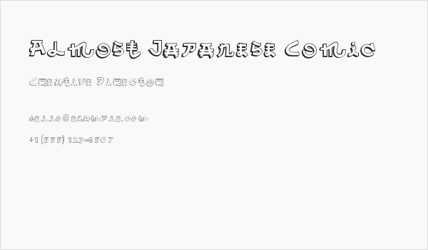 Almost Japanese Comic Business Card