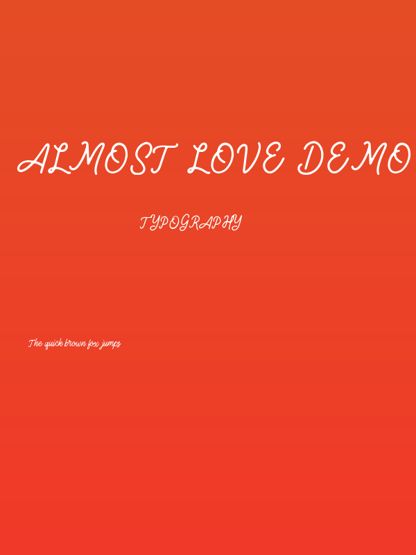 Almost Love Demo Regular Poster