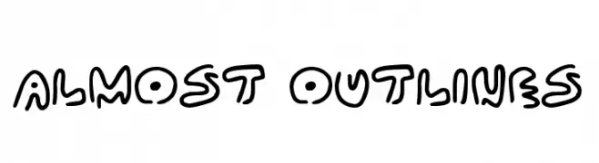 Almost Outlines  नि: शुल्क फ़ॉन्ट्स डाउनलोड