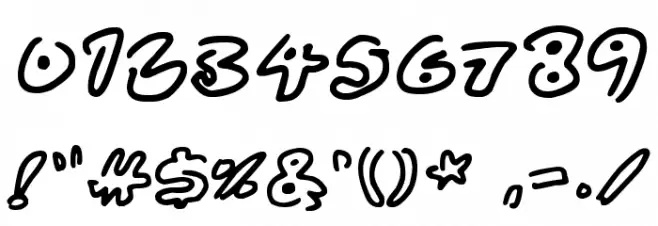 Almost Outlines Font OTHER CHARS