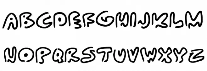 Almost Outlines Schriftart Groß