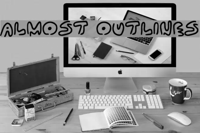 Almost Outlines Font examples