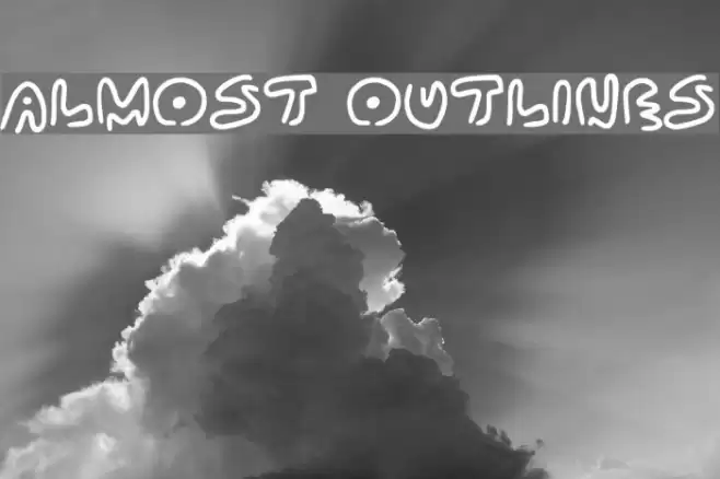 Almost Outlines Font examples