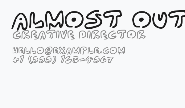 Almost Outlines Business Card