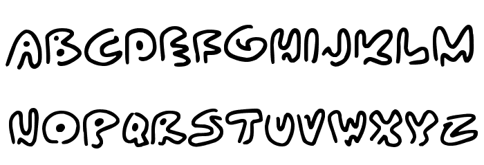 Almost Outlines Font LOWERCASE