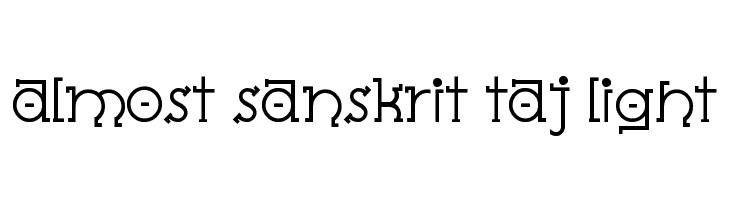 Almost Sanskrit Taj Light  لخطوط تنزيل