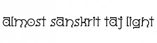 Almost Sanskrit Taj Light  Descarca Fonturi Gratis