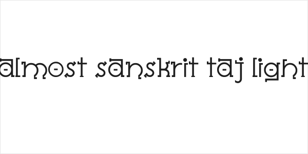 Almost Sanskrit Taj Light Logo