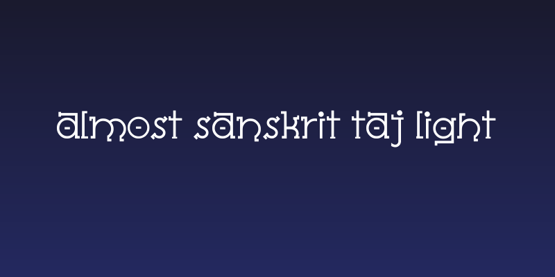 Almost Sanskrit Taj Light Social Header