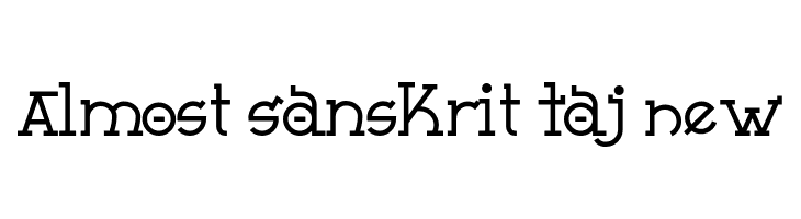 Almost Sanskrit Taj New  font caratteri gratis