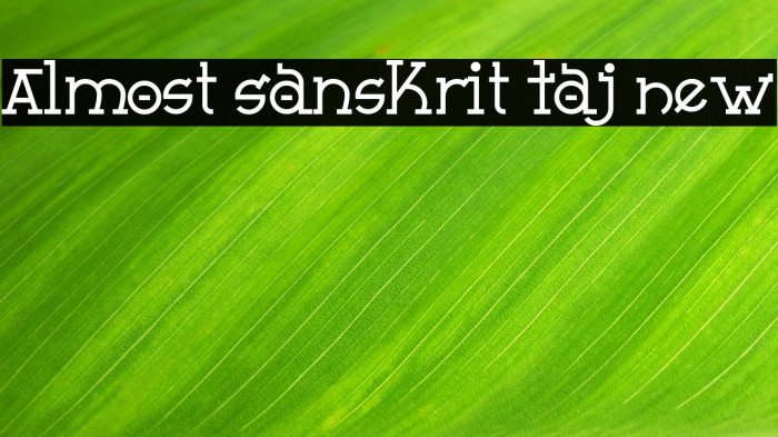 Almost Sanskrit Taj New Example 2