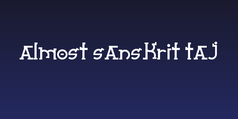 Almost Sanskrit Taj Social Header