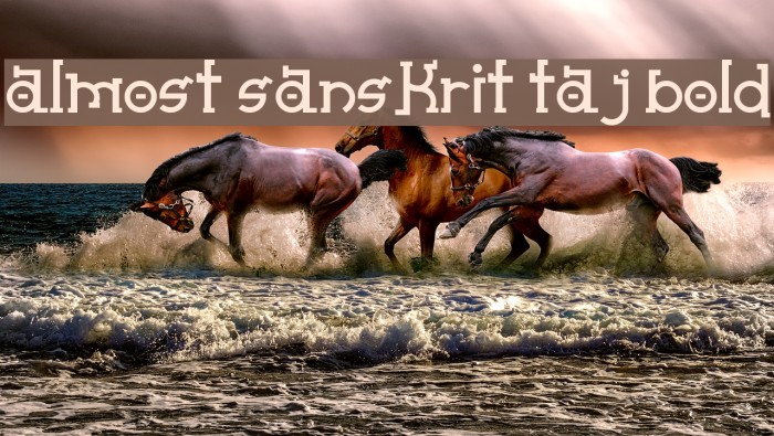 Almost Sanskrit taj Bold Font examples