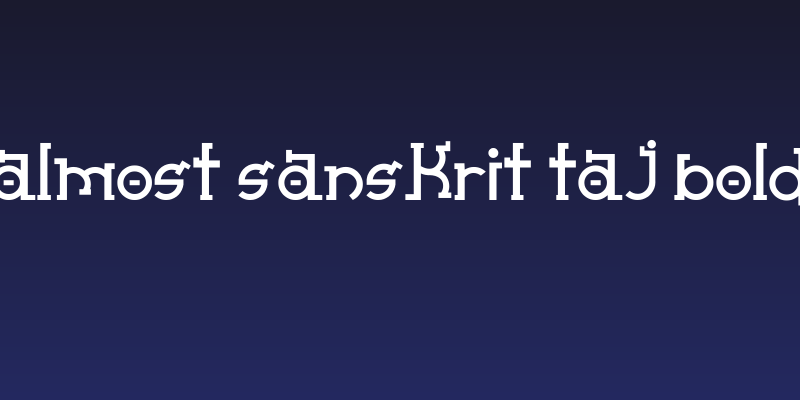 Almost Sanskrit taj Bold Social Header