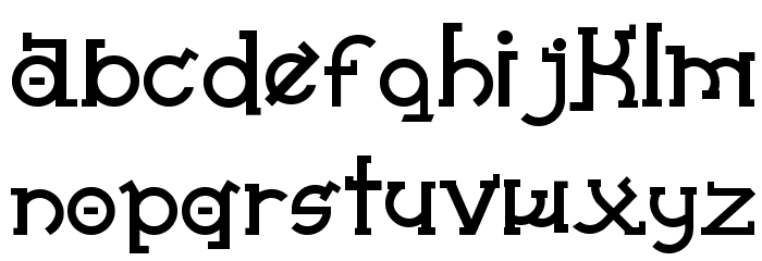 Almost Sanskrit taj Bold Font LOWERCASE