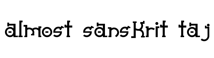 Almost Sanskrit taj Font