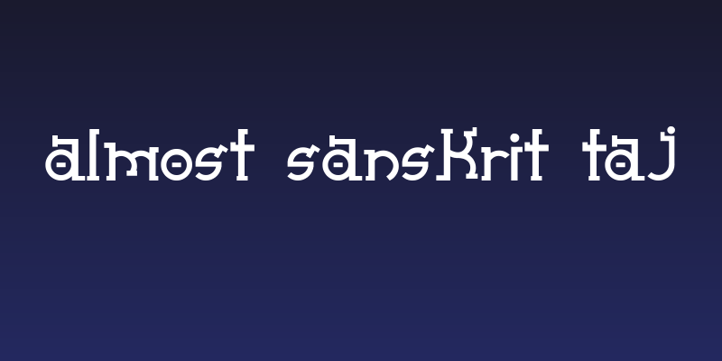 Almost Sanskrit taj Social Header