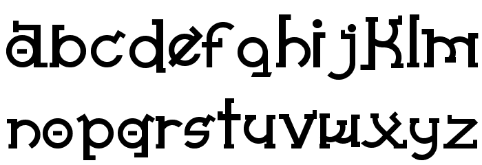 Almost Sanskrit taj Font LOWERCASE