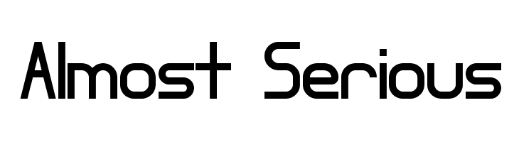 Almost Serious Font