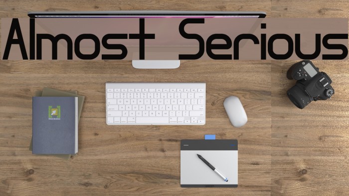 Almost Serious Font examples