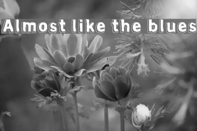 Almost like the blues Font examples