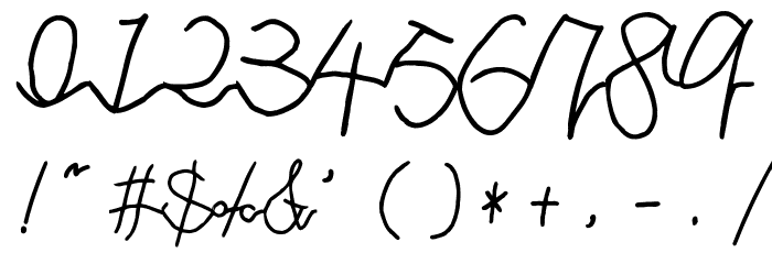 AlmostDead Font OTHER CHARS