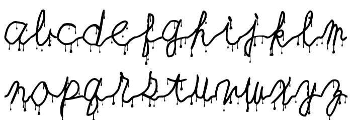 AlmostDeadBloody Font LOWERCASE