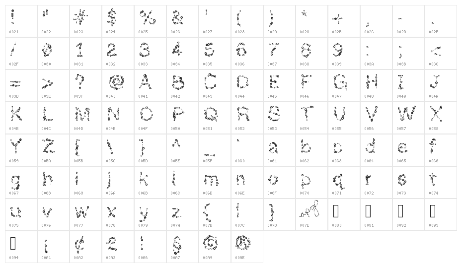 AlmostInfinity Character Map