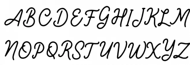 AlmostLoveDemo-Regular Font UPPERCASE