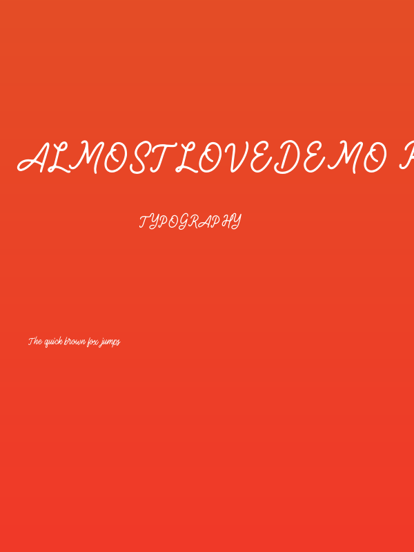 AlmostLoveDemo-Regular Poster
