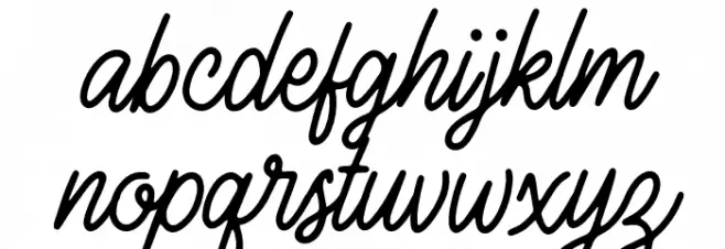 AlmostLoveDemo-Regular Font LOWERCASE